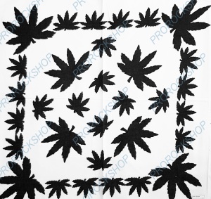 šátek bandana Marihuana bw