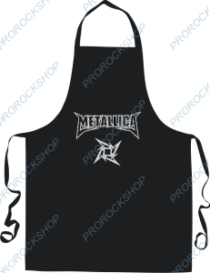 Laclová zástěra s výšivkou Metallica III