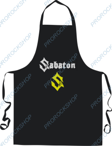 Laclová zástěra s výšivkou Sabaton