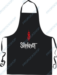 Laclová zástěra s výšivkou Slipknot - logo I