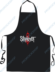 Laclová zástěra s výšivkou Slipknot - logo III