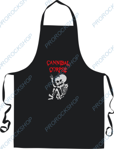 Laclová zástěra s výšivkou Cannibal Corpse