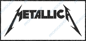 bílá nášivka Metallica