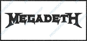 bílá nášivka Megadeth