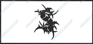 bílá nášivka Sepultura - logo