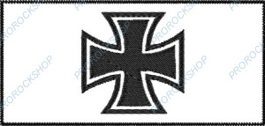 bílá nášivka Maltézský Kříž II