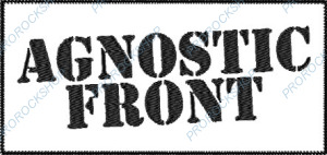 bílá nášivka Agnostic Front