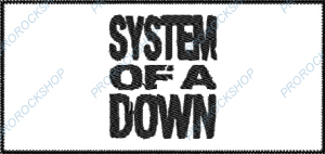 bílá nášivka System Of A Down