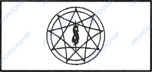 bílá nášivka Slipknot - logo