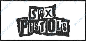 bílá nášivka Sex Pistols