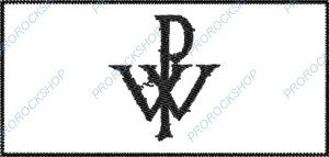 bílá nášivka Powerwolf - logo