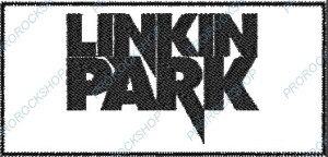 bílá nášivka Linkin Park