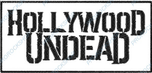 bílá nášivka Hollywood Undead