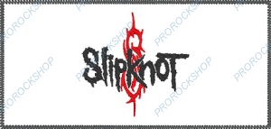 bílá nášivka Slipknot - logo II