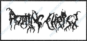 bílá nášivka Rotting Christ - old logo