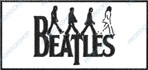 bílá nášivka The Beatles