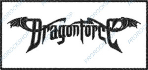 bílá nášivka Dragonforce