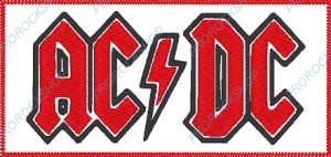 bílá nášivka AC/DC - red black