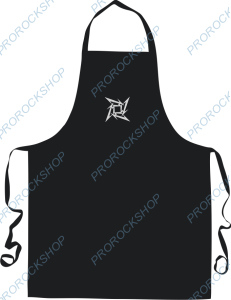 Laclová zástěra s výšivkou Metallica - logo