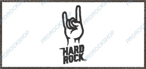 bílá nášivka Hard Rock