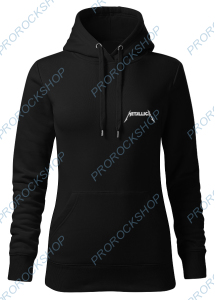 dámská mikina s kapucí a výšivkou Metallica