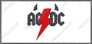 bílá nášivka AC/DC - devil