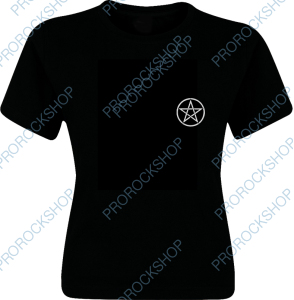 dámské triko s výšivkou Pentagram - bílá magie