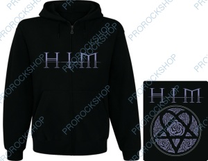 mikina s kapucí a zipem H.I.M. - Heartagram Roses