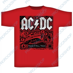 triko AC/DC Rock N Roll Train red