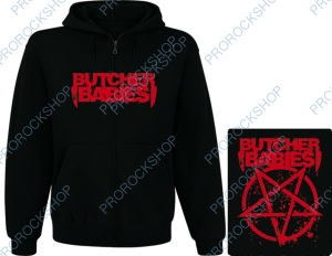 mikina s kapucí a zipem Butcher Babies - logo