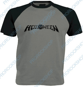šedočerné pánské triko Helloween