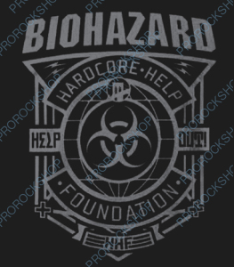 nášivka na záda, zádovka Biohazaed - Hardcore Help Foundation