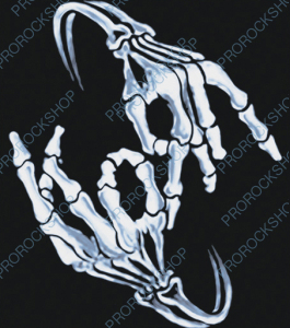 nášivka na záda, zádovka Korn - skeleton hands