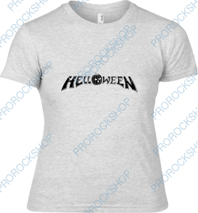 šedivé dámské triko Helloween