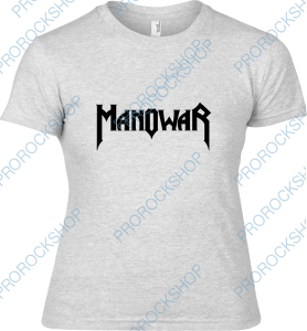 šedivé dámské triko Manowar