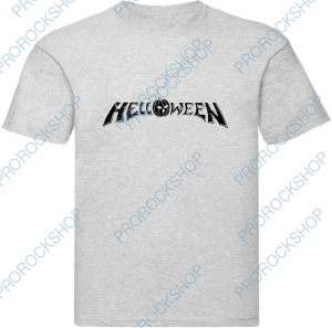 šedivé pánské triko Helloween