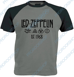 šedočerné triko Led Zeppelin - Est. 1968