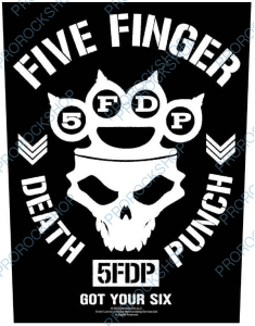 nášivka na záda, zádovka Five Finger Death Punch - Got Your Six IV