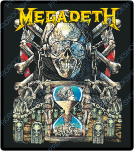 nášivka na záda, zádovka Megadeth - Cemetery, Hourglass, Logo