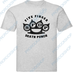 šedivé pánské triko Five Finger Death Punch
