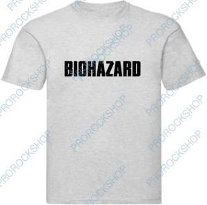 šedivé pánské triko Biohazard
