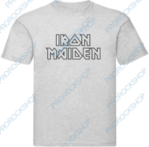 šedivé pánské triko Iron Maiden