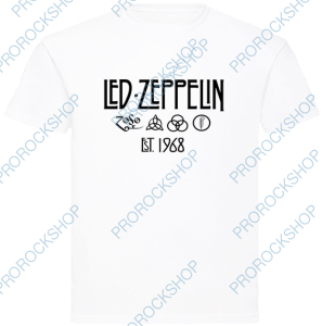 bílé pánské triko Led Zeppelin - logo