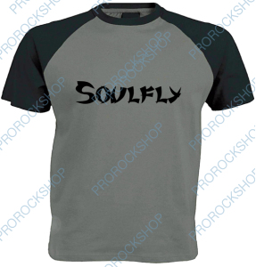 šedočerné triko Soulfly