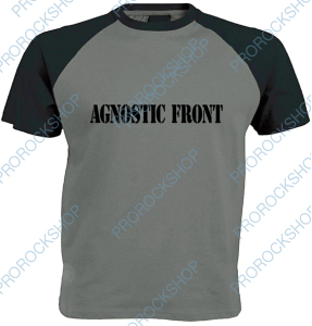šedočerné triko Agnostic Front