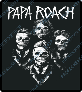 nášivka na záda, zádovka Papa Roach - skulls