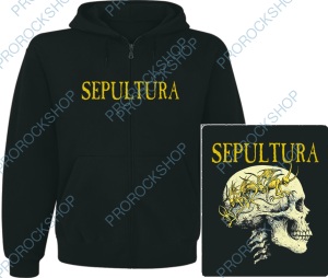 mikina s kapucí a zipem Sepultura - Skull Wings
