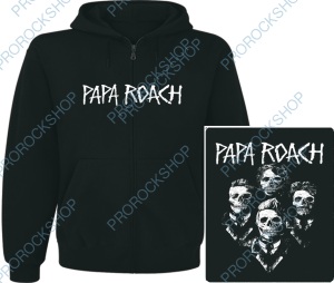 mikina s kapucí a zipem Papa Roach - skulls