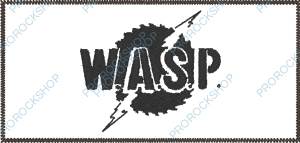 bílá nášivka W.A.S.P.