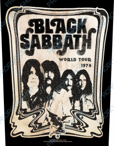 nášivka na záda, zádovka Black Sabbath -  World Tour 1978